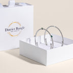 Birthstone bangle gift set (Silver)