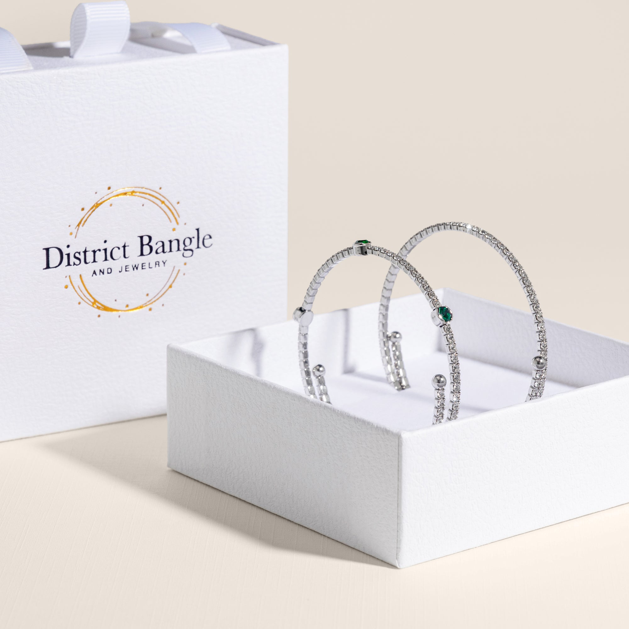 Birthstone bangle gift set