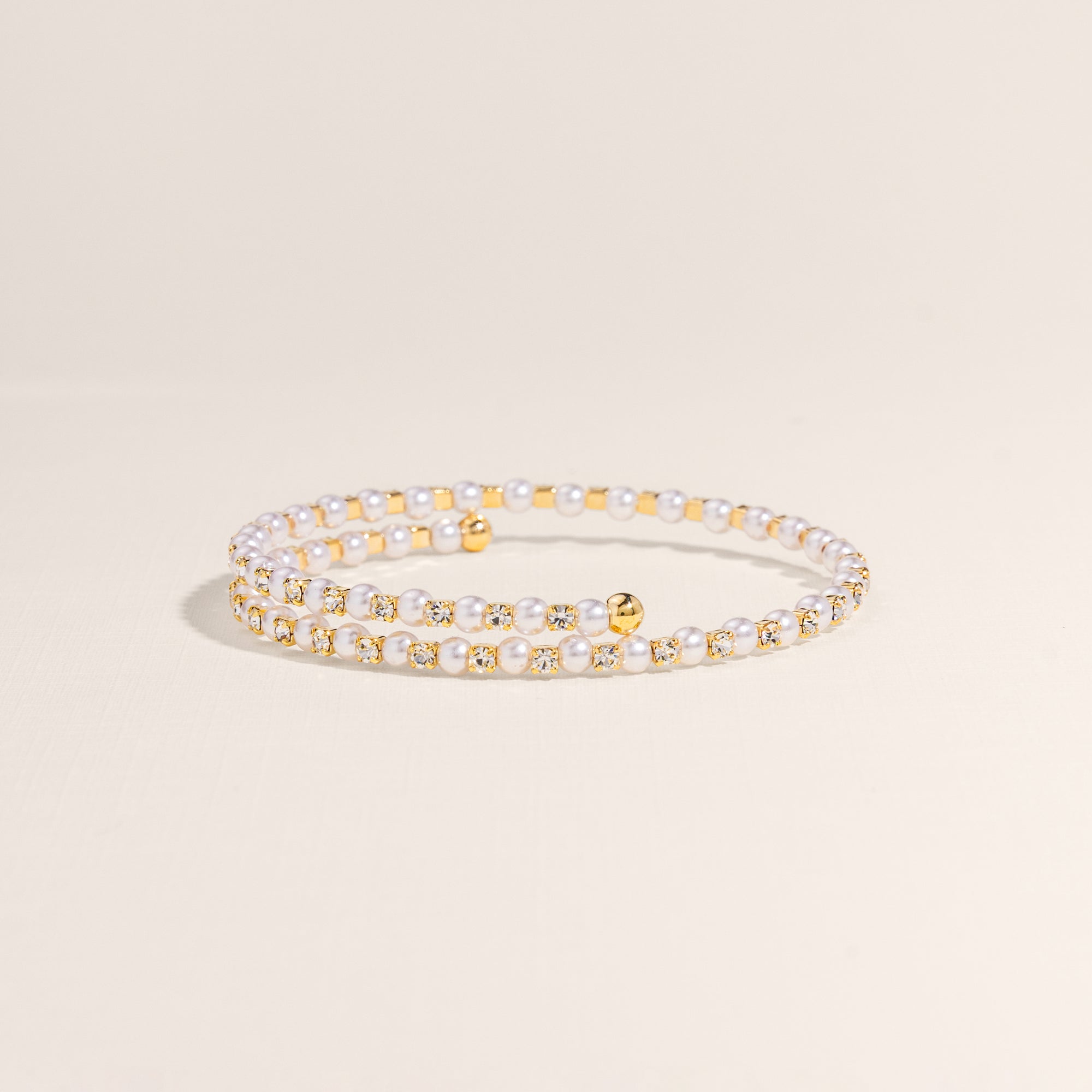 June Pearl Birthstone Bangle