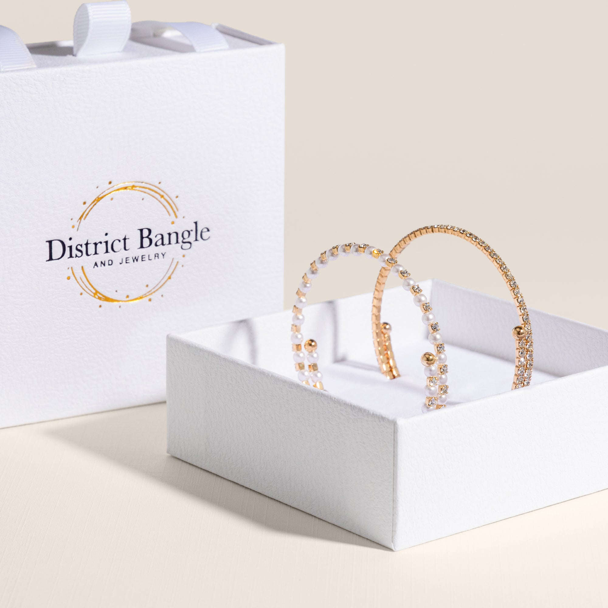 Birthstone bangle gift set