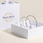 Birthstone bangle gift set (Silver)