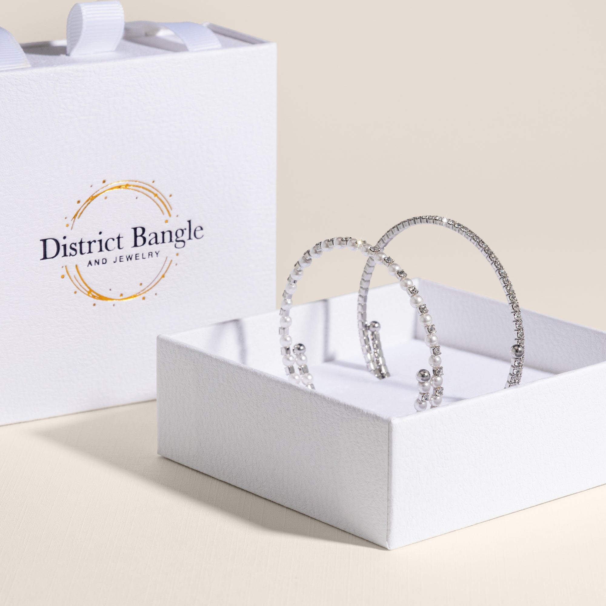 Birthstone bangle gift set