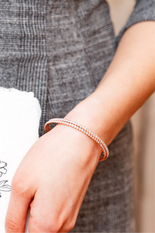 The Duo Bangle in Rose Gold