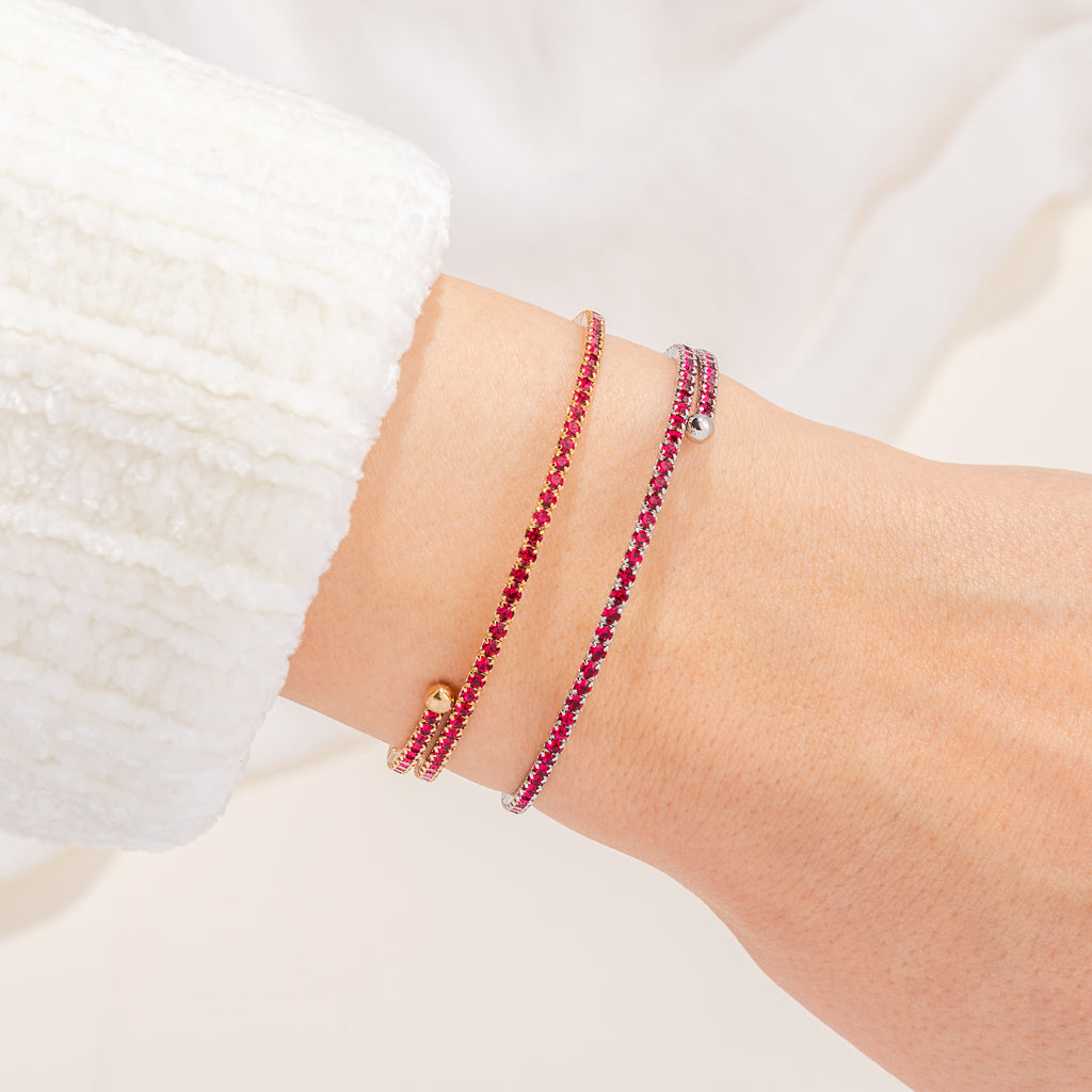 Color-set tennis bangle gift set