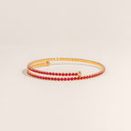 July Ruby Birthstone Bangle