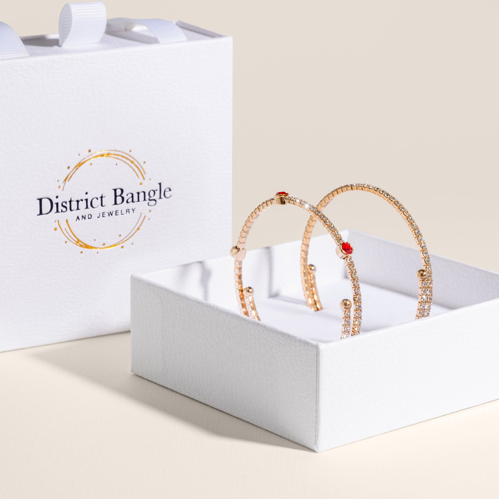 Birthstone bangle gift set