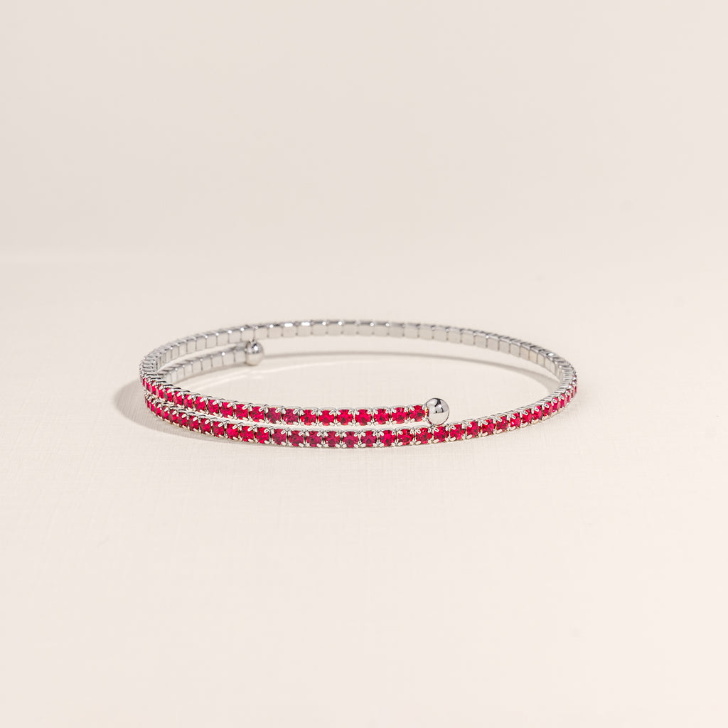 July Ruby Birthstone Bangle