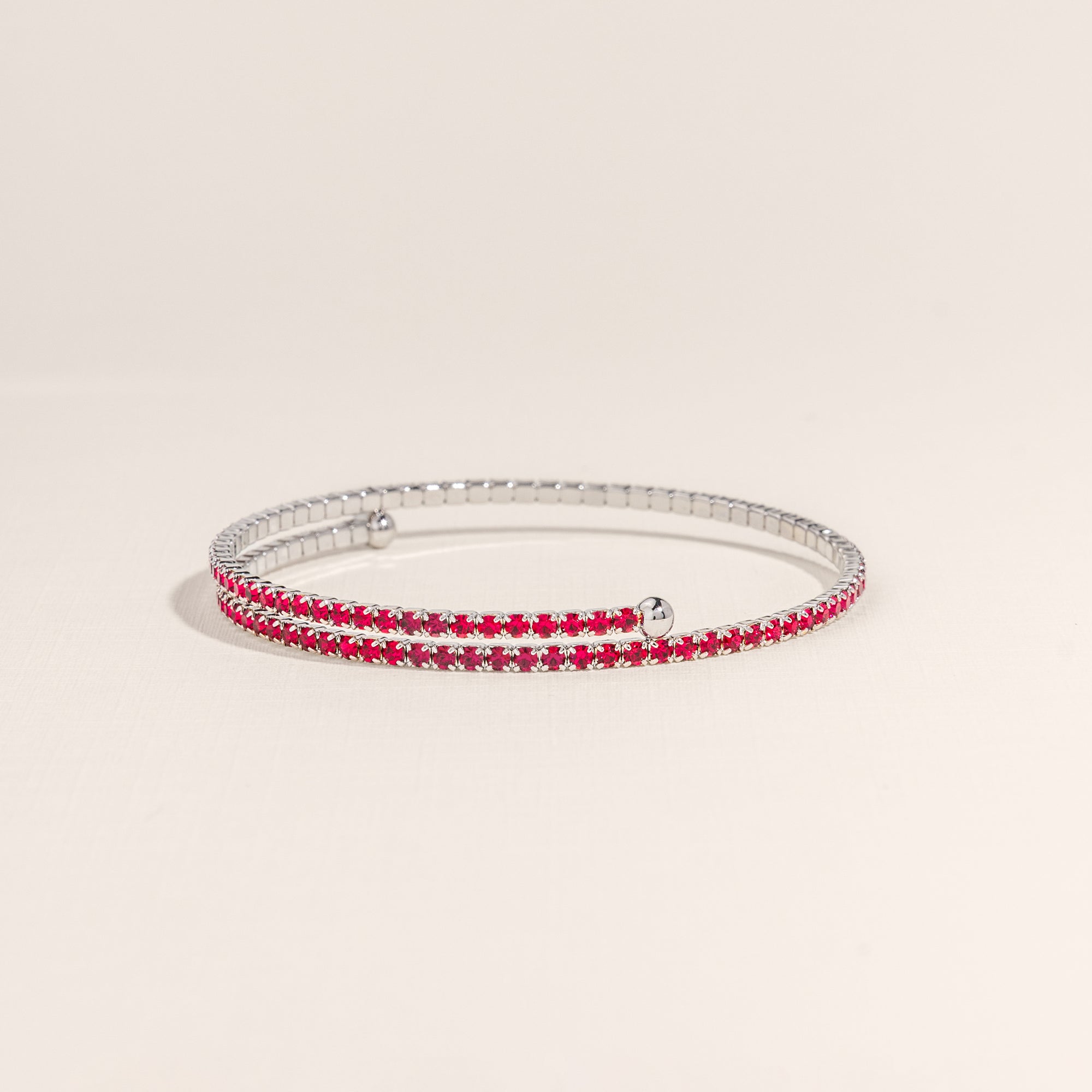 July Ruby Birthstone Bangle