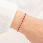 July Ruby Birthstone Bangle