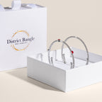 Birthstone bangle gift set (Silver)