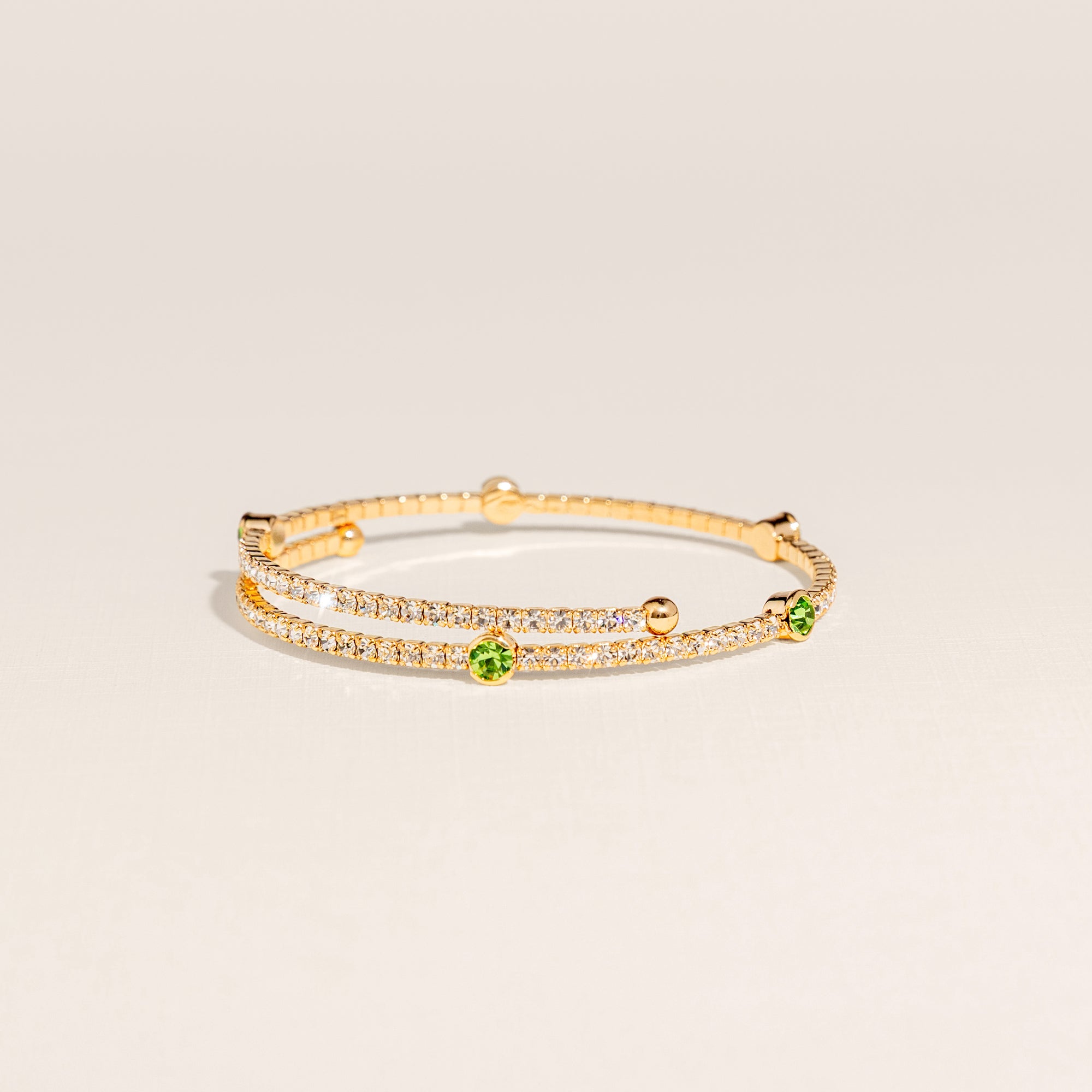 August Peridot Birthstone Bangle