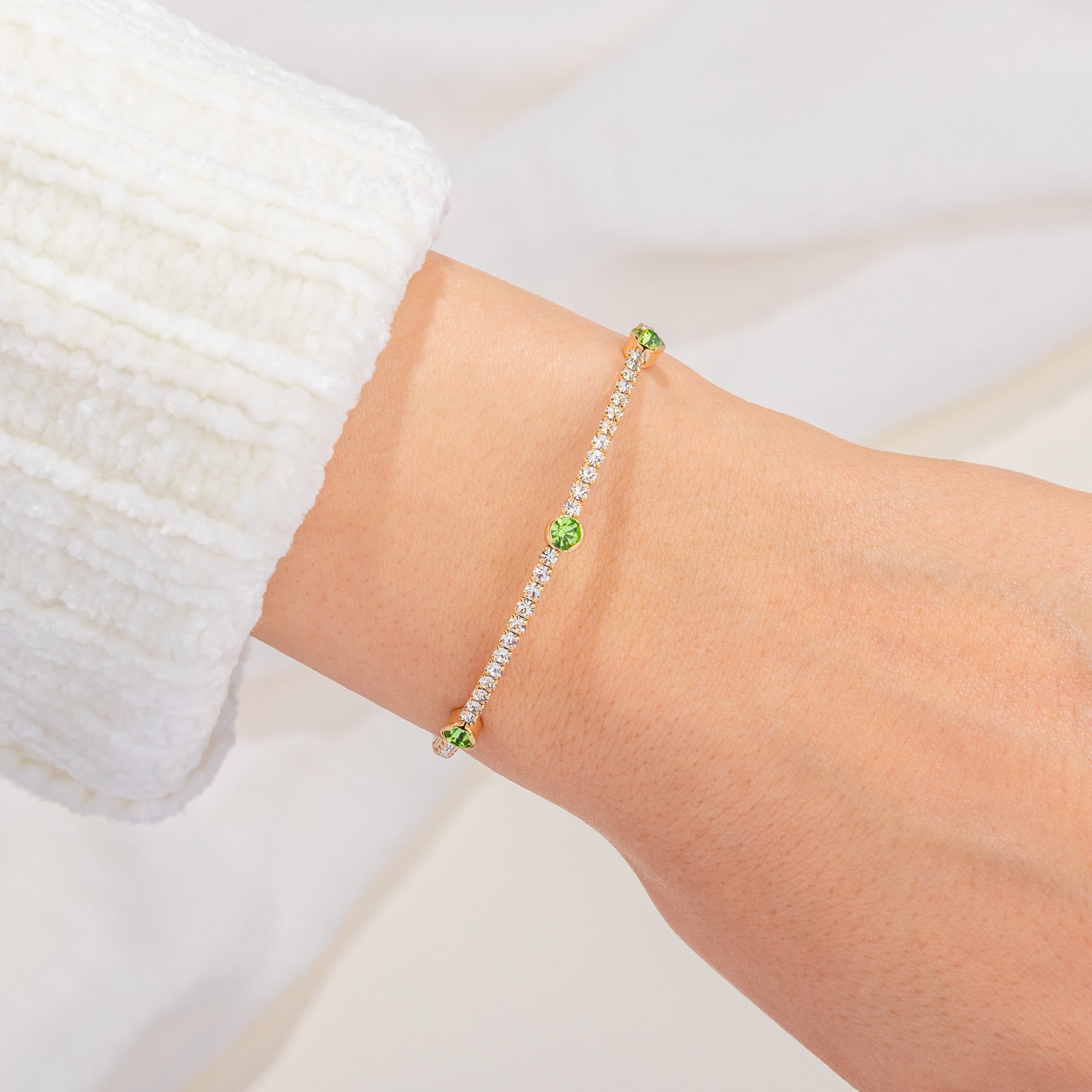 August Peridot Birthstone Bangle