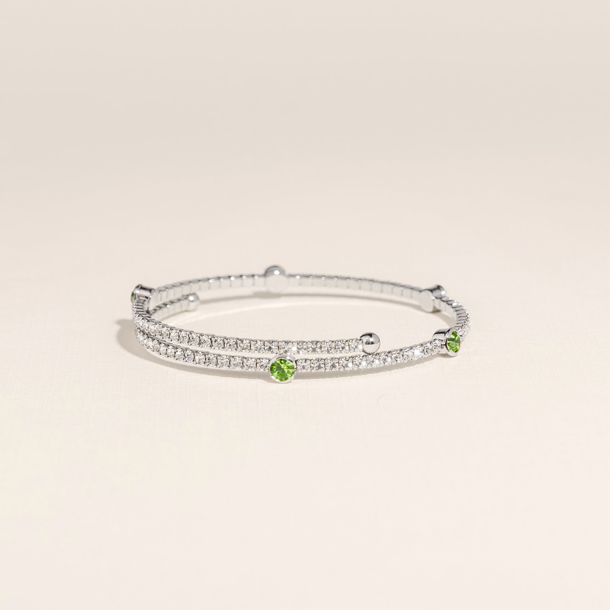 August Peridot Birthstone Bangle