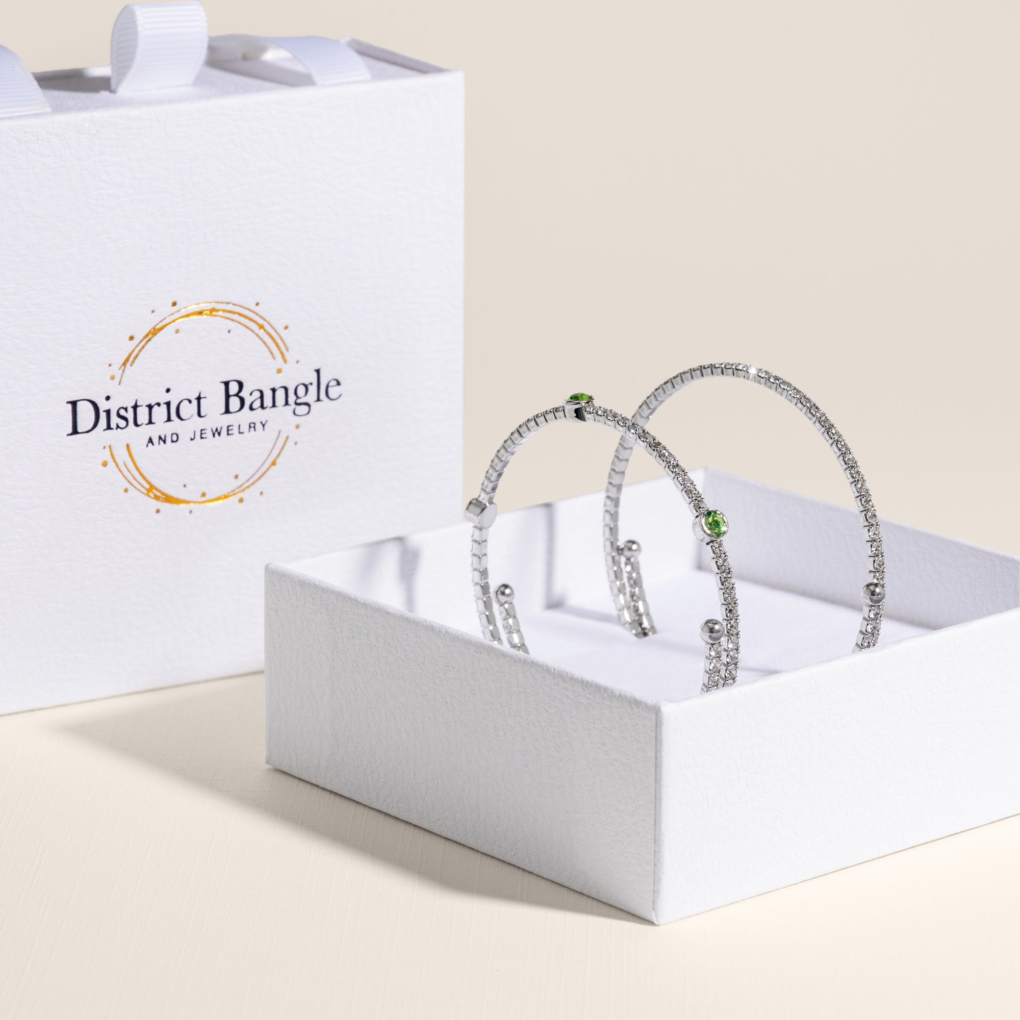 Birthstone bangle gift set