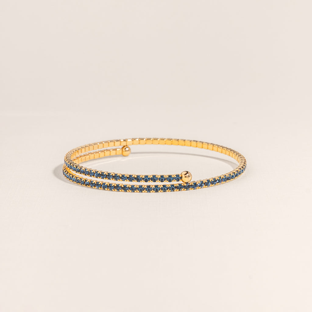 September Sapphire Birthstone Bangle