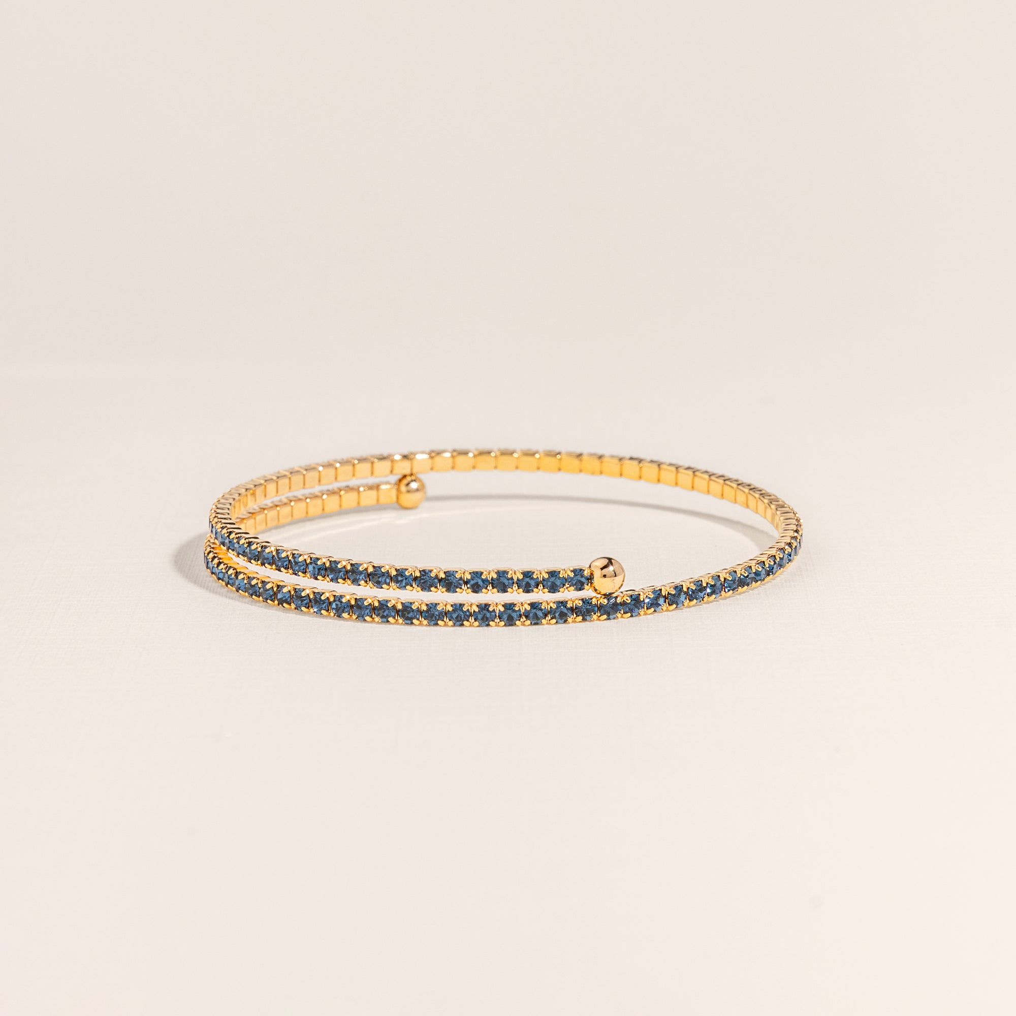 September Sapphire Birthstone Bangle