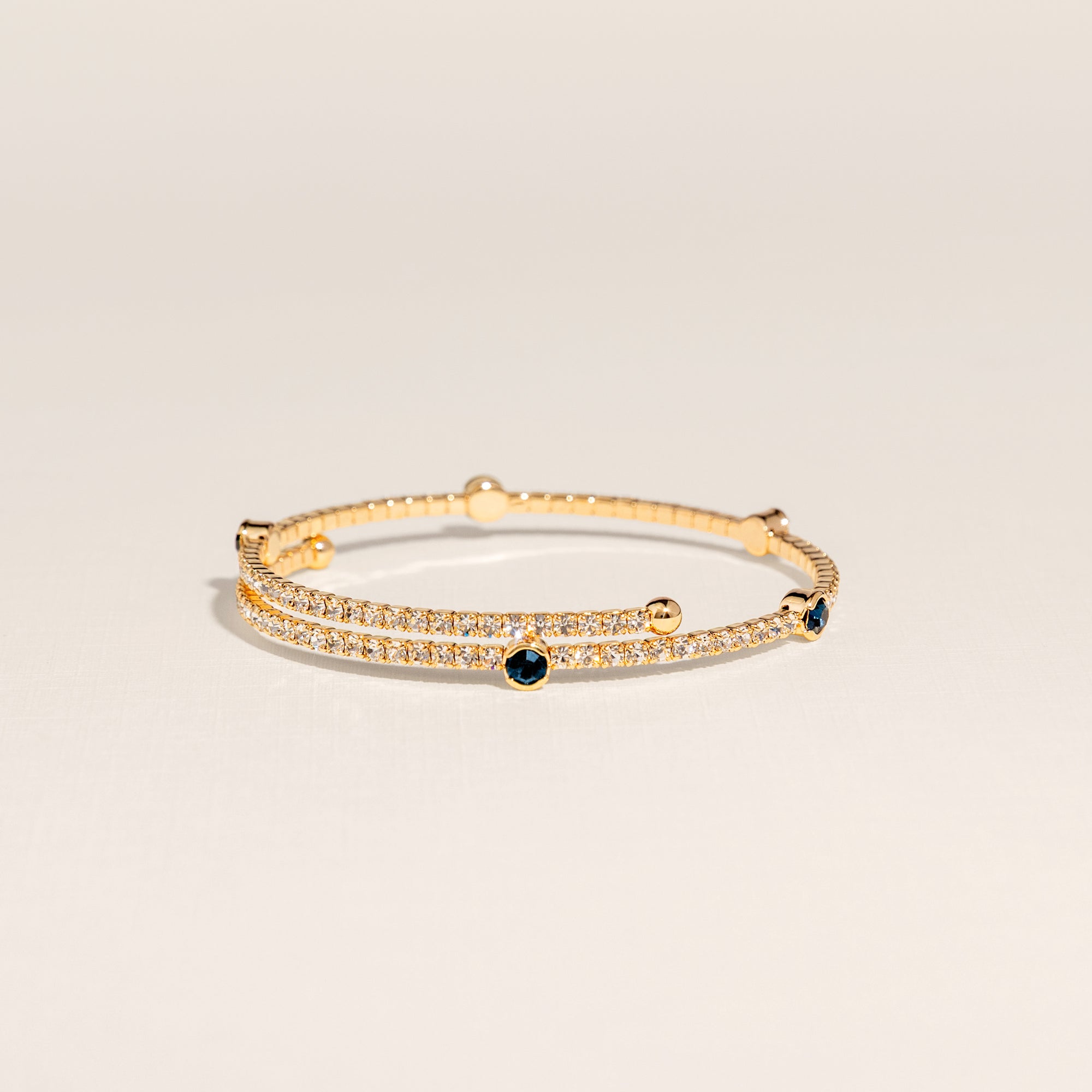 September Sapphire Birthstone Bangle