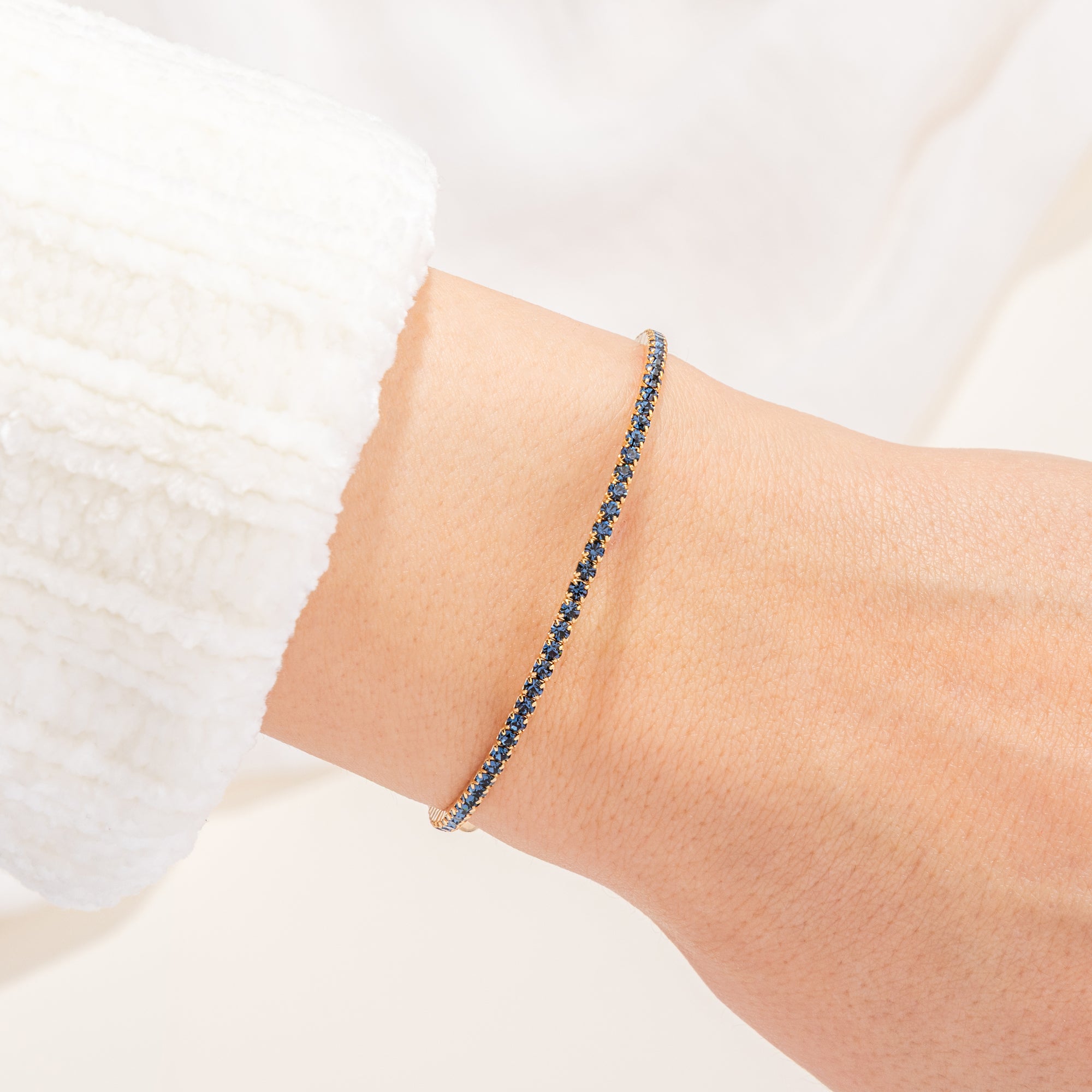 September Sapphire Birthstone Bangle