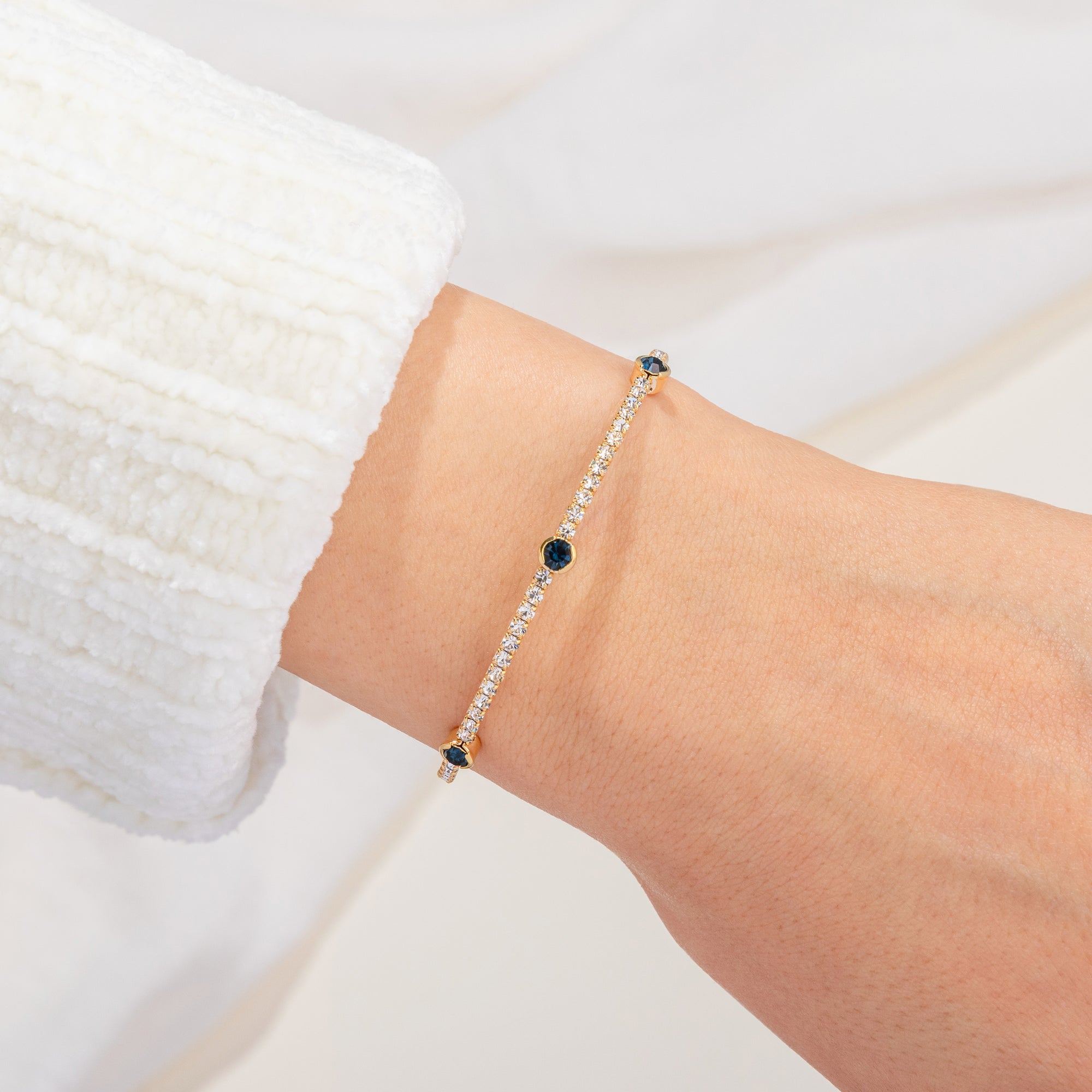 September Sapphire Birthstone Bangle