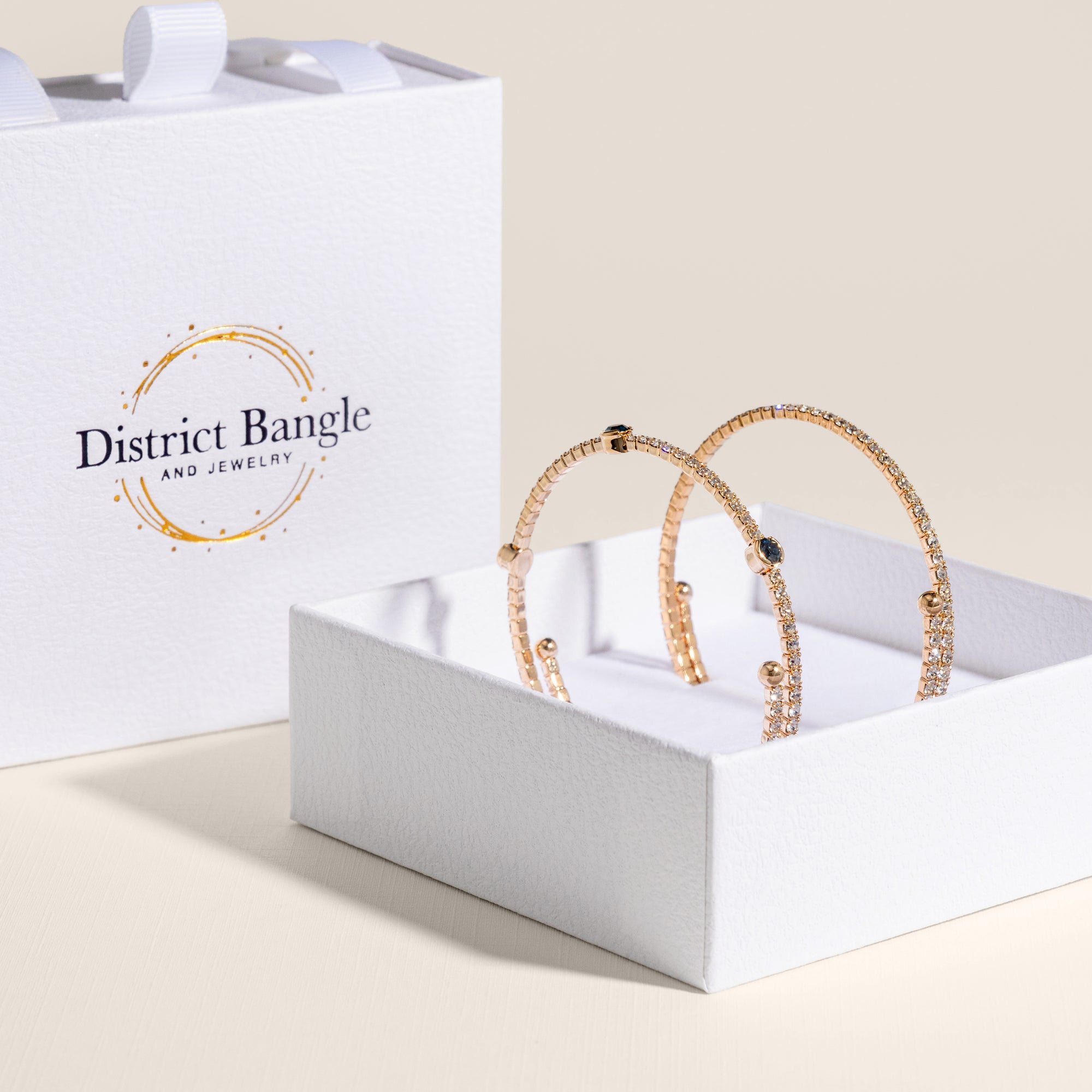Birthstone bangle gift set