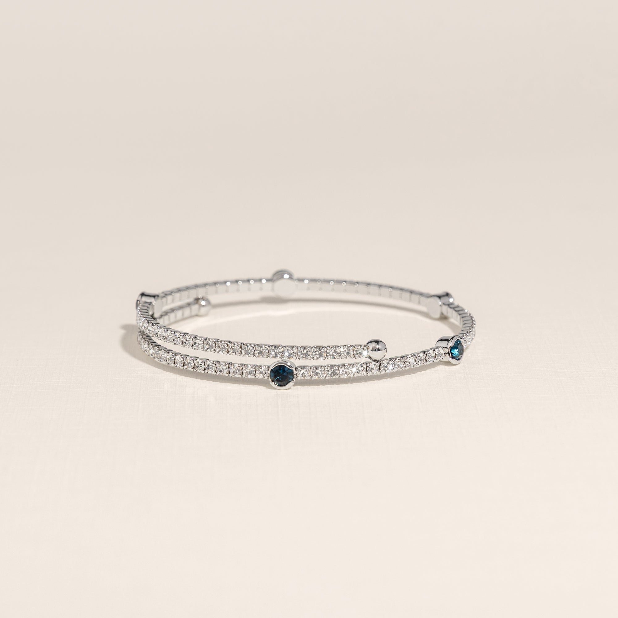 September Sapphire Birthstone Bangle