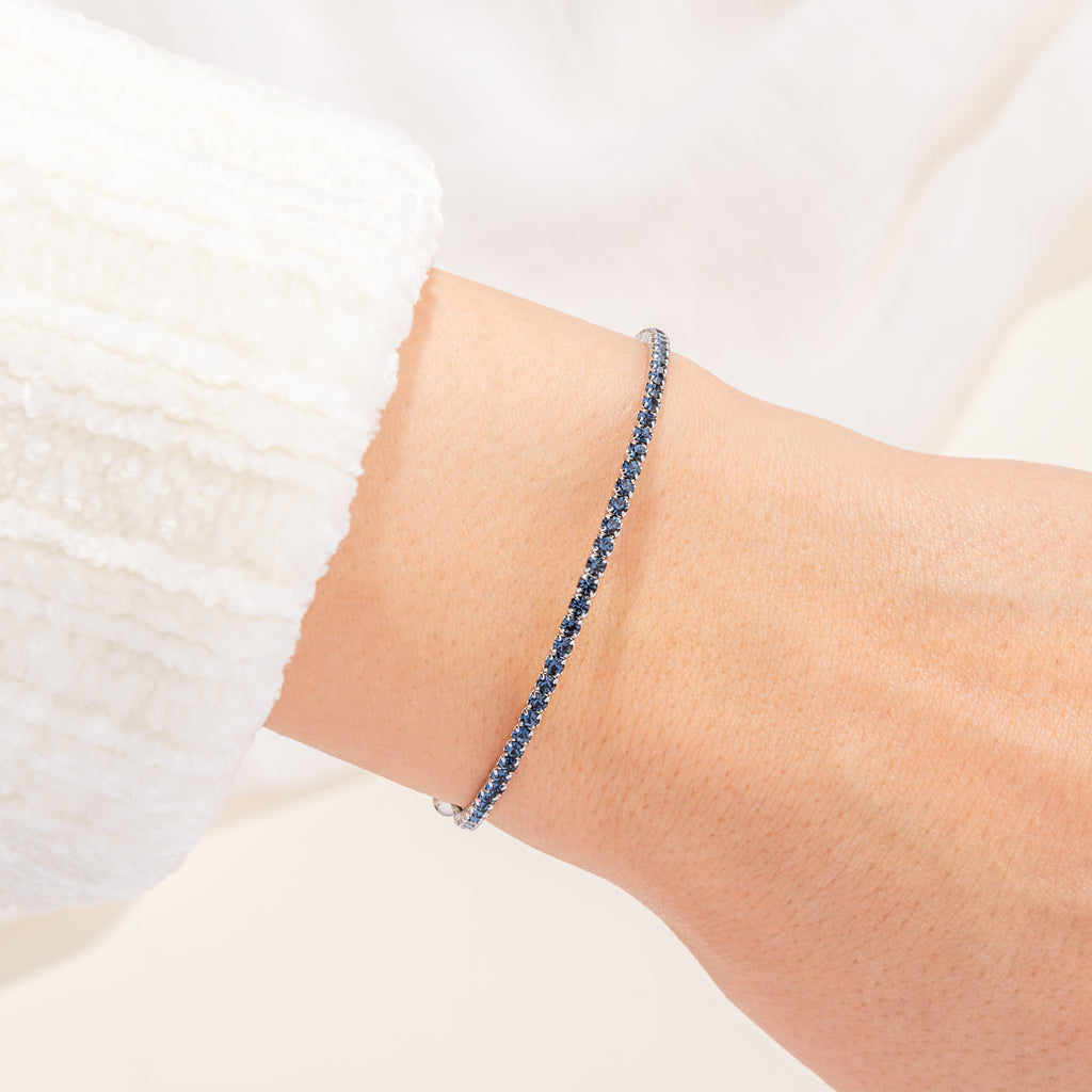 September Sapphire Birthstone Bangle