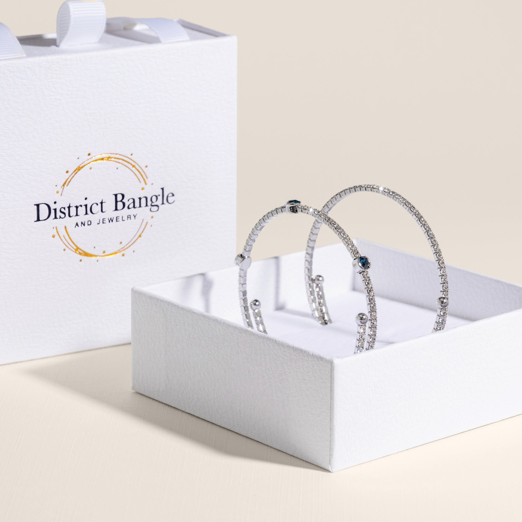 Birthstone bangle gift set