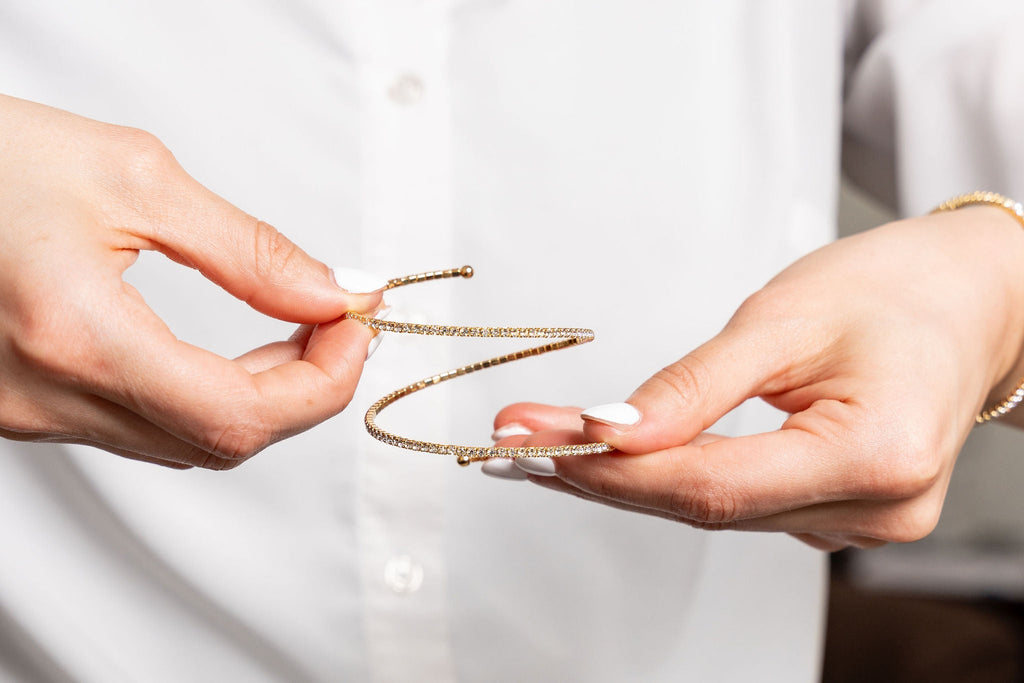 The Duo Bangle in Silver