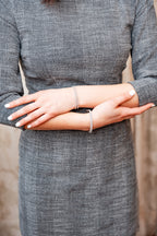 The Duo Bangle in Silver