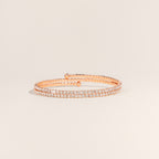 The Duo Bangle in Rose Gold
