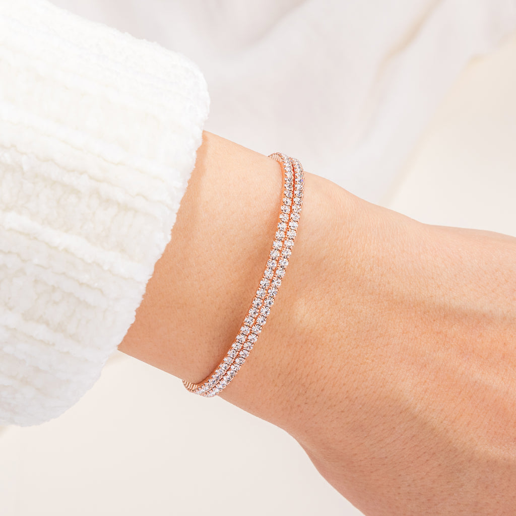 The Duo Bangle in Rose Gold