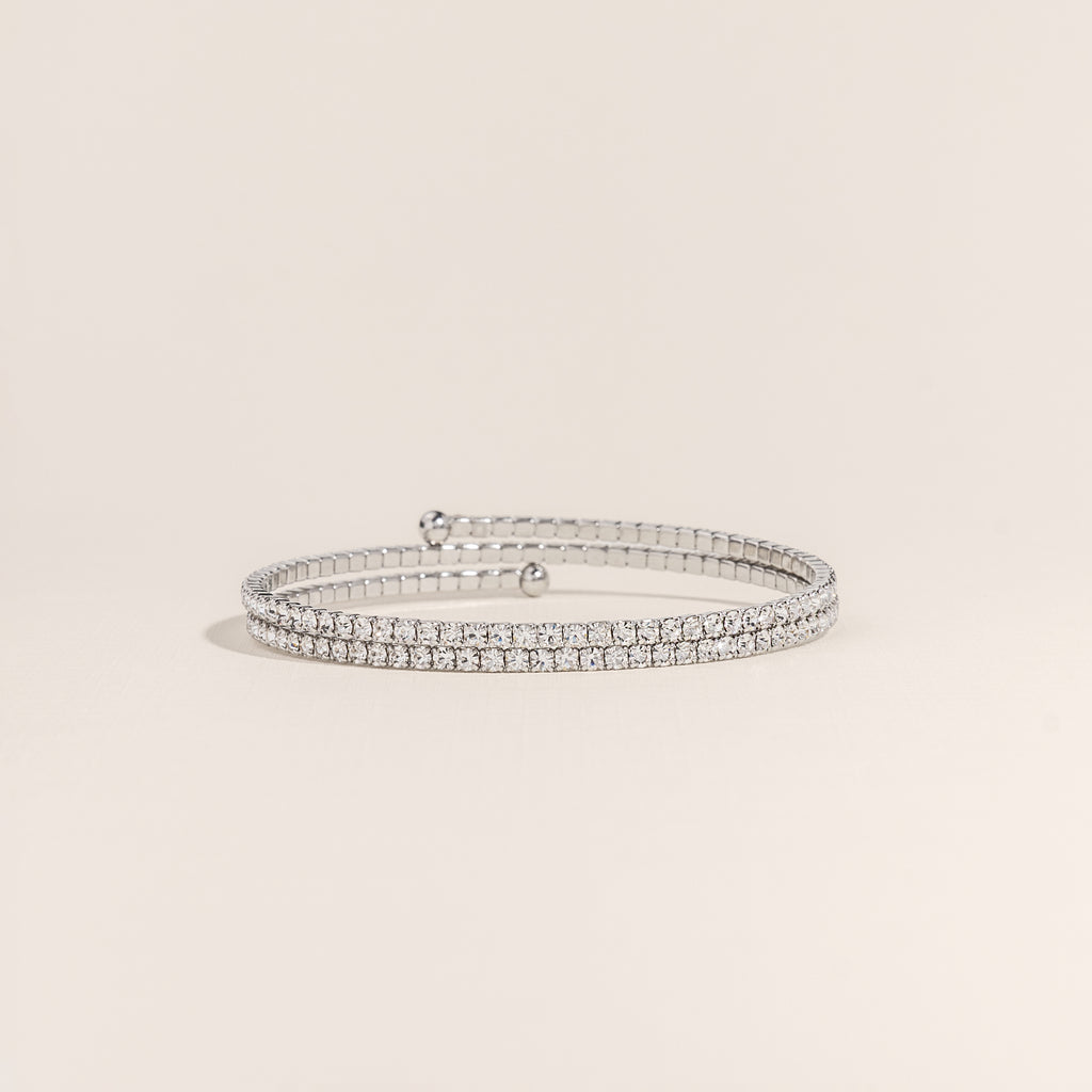 The Duo Bangle in Silver