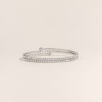 The Duo Bangle in Silver