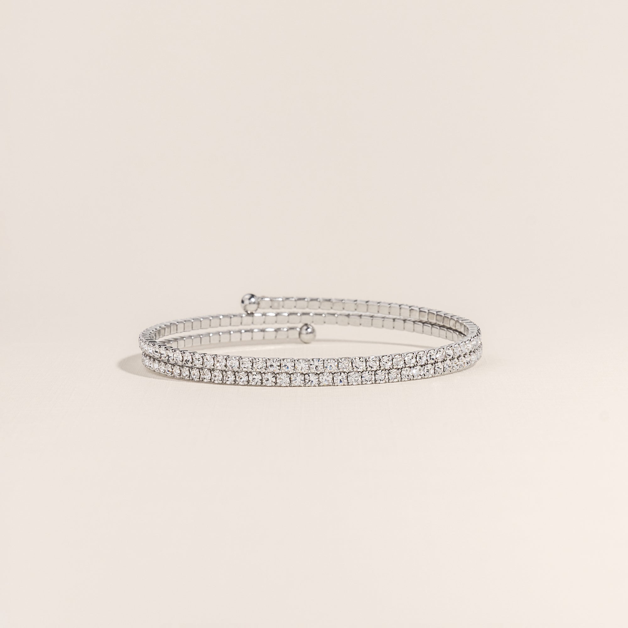 The Duo Bangle in Silver