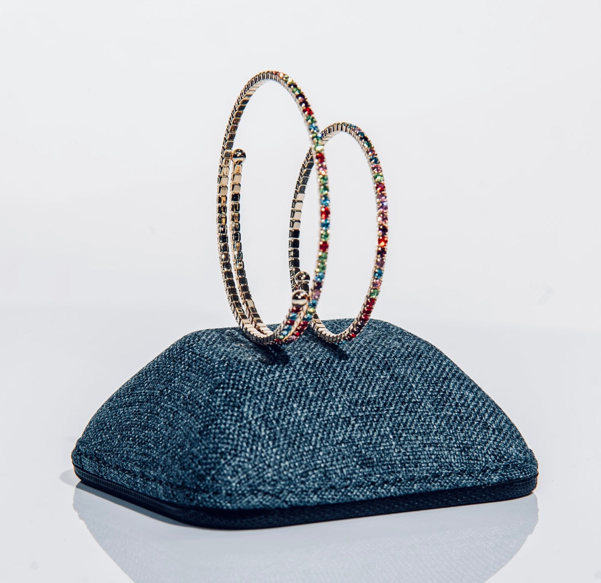 Mama & Mini Rainbow Flex Bangle Set (Rhodium Silver Plated)