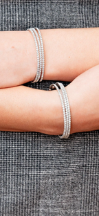 The Trio Bangle in Silver