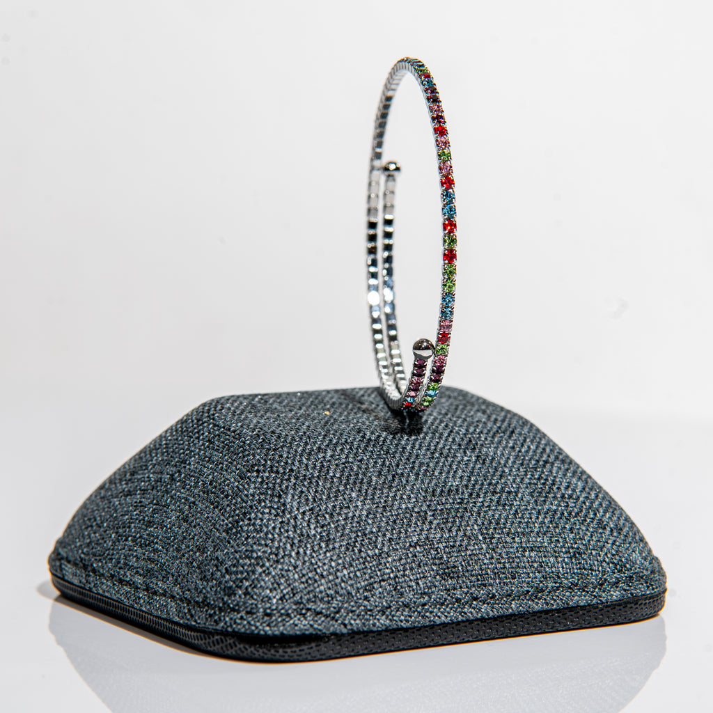 Rainbow Crystal Flex Bangle