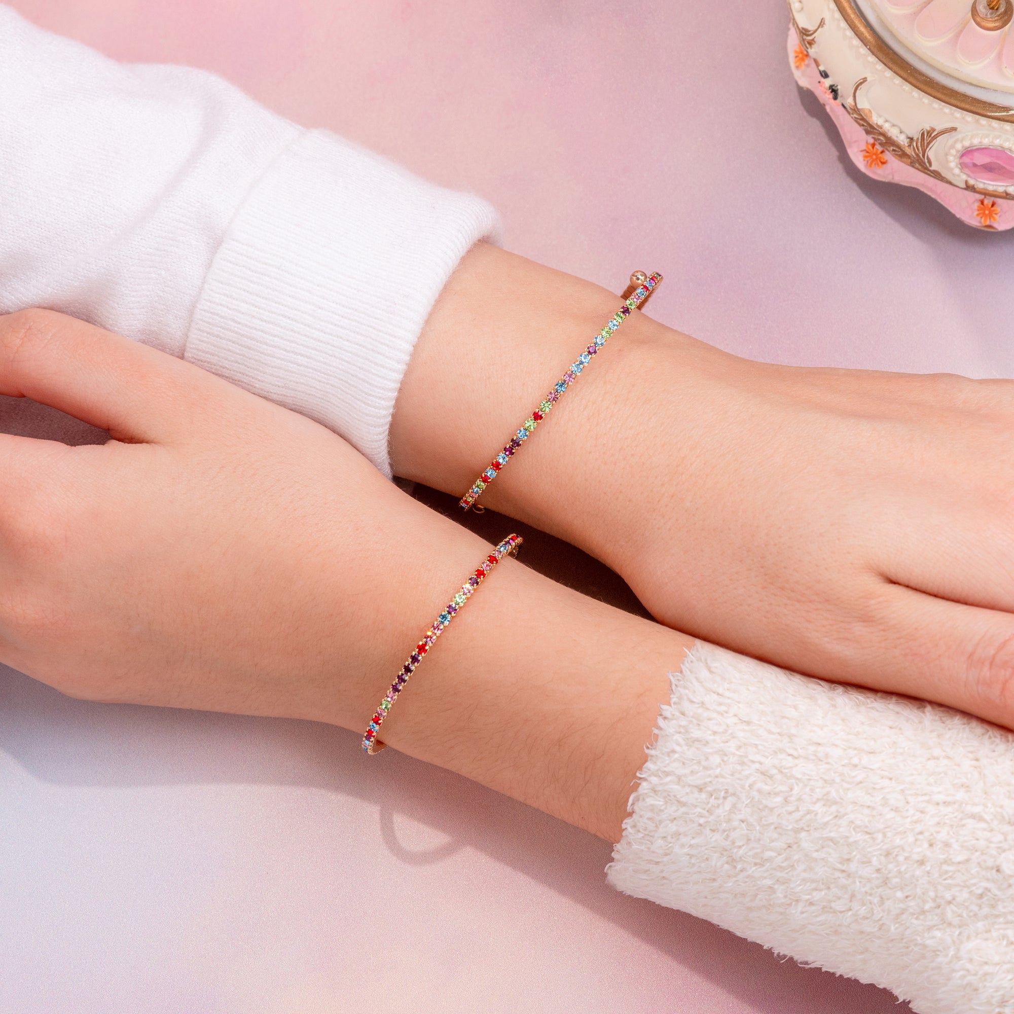Mama & Mini Rainbow Flex Bangle Set