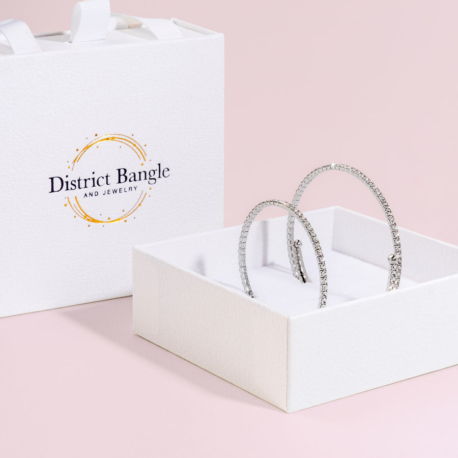 Mama & Mini Silver Flex Bangle Set
