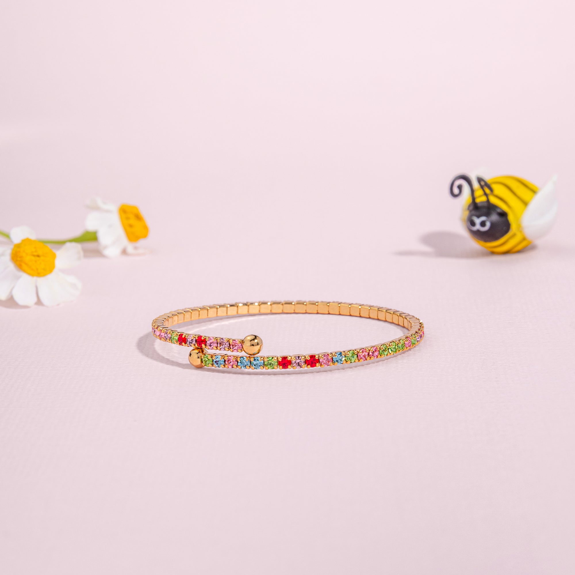 Kids Multicolor Crystal Flex Bangle