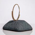 November topaz birthstone bangle in gold showing warm amber crystals on flexible memory wire