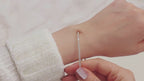 December Blue Zircon Birthstone Bangle
