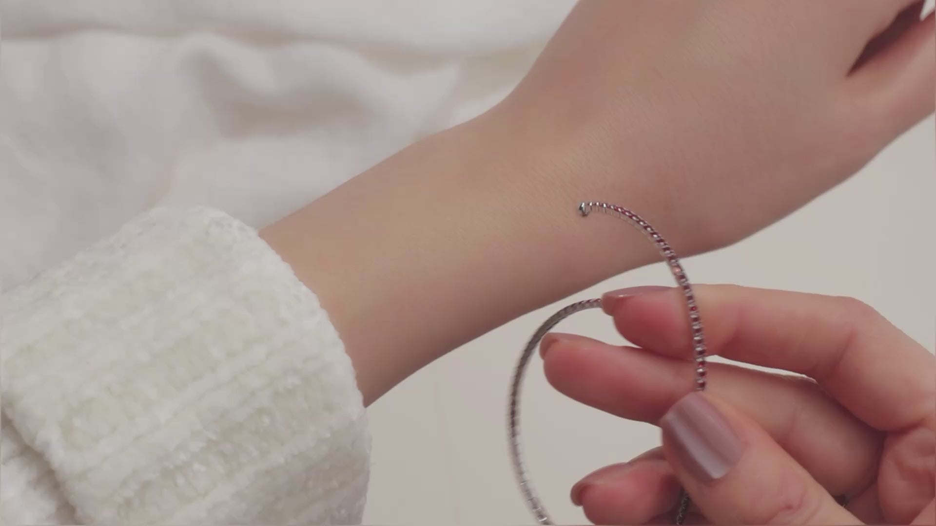 January Garnet Birthstone Bangle