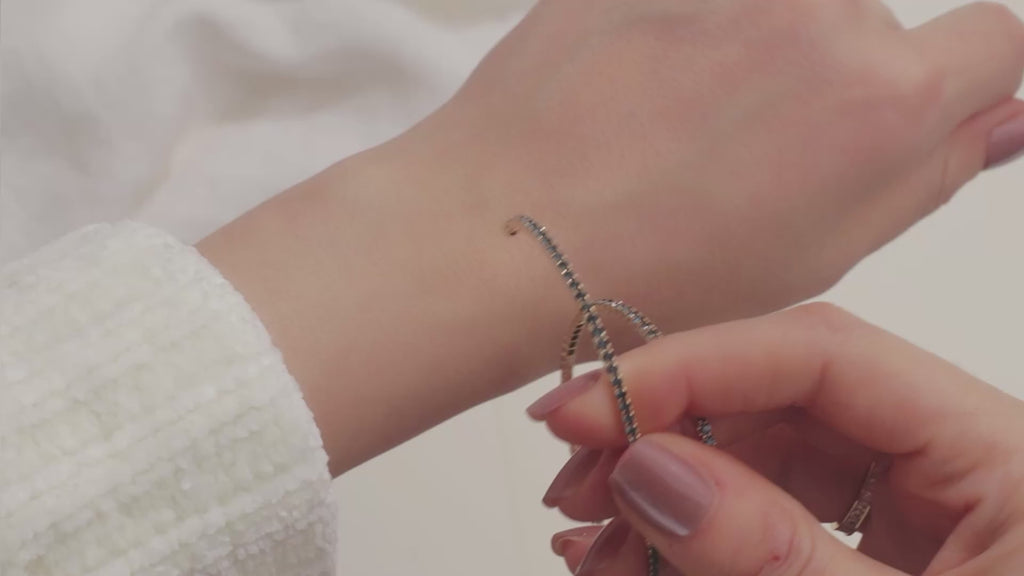 September Sapphire Birthstone Bangle