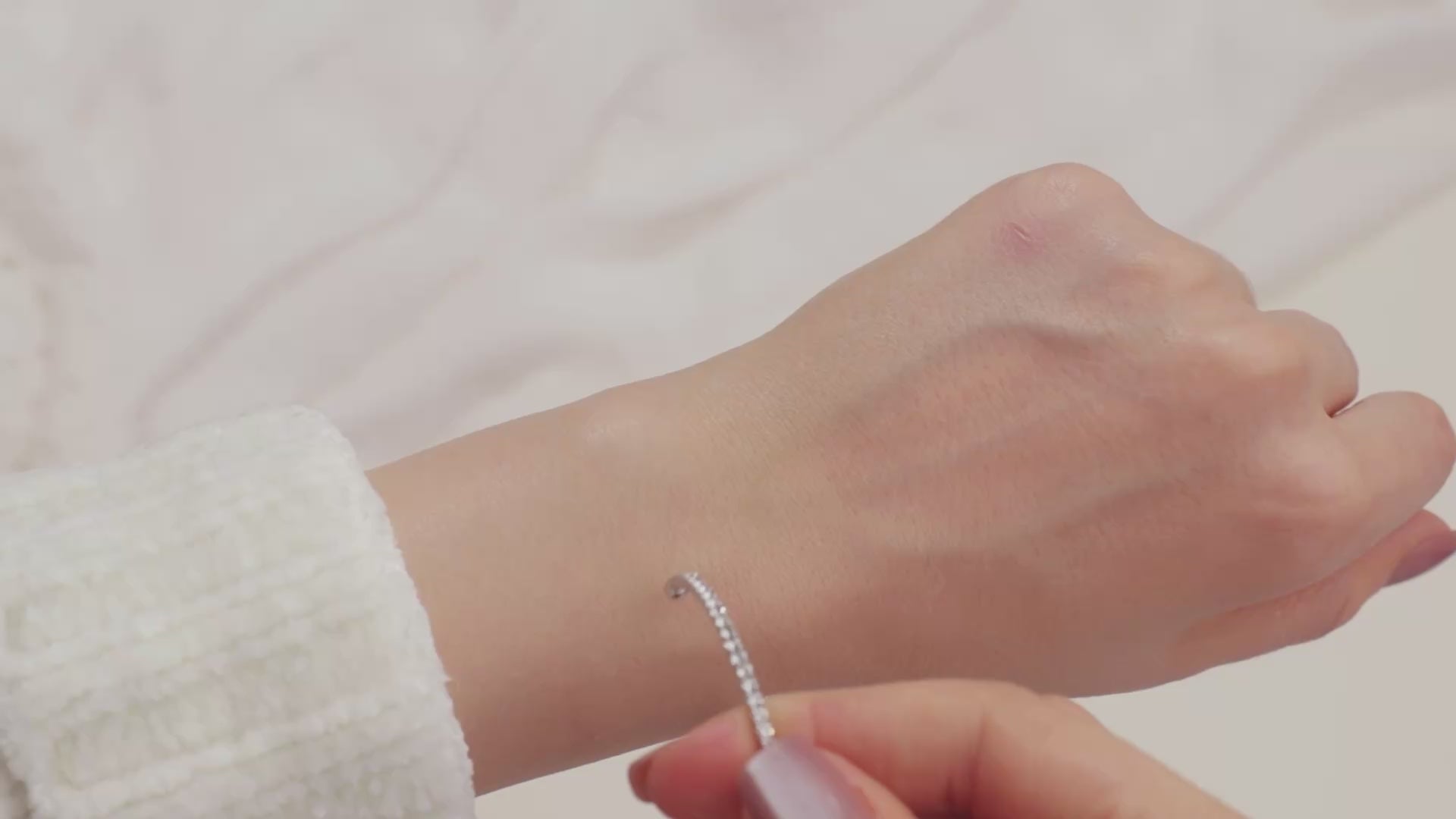 March Aquamarine Birthstone Bangle