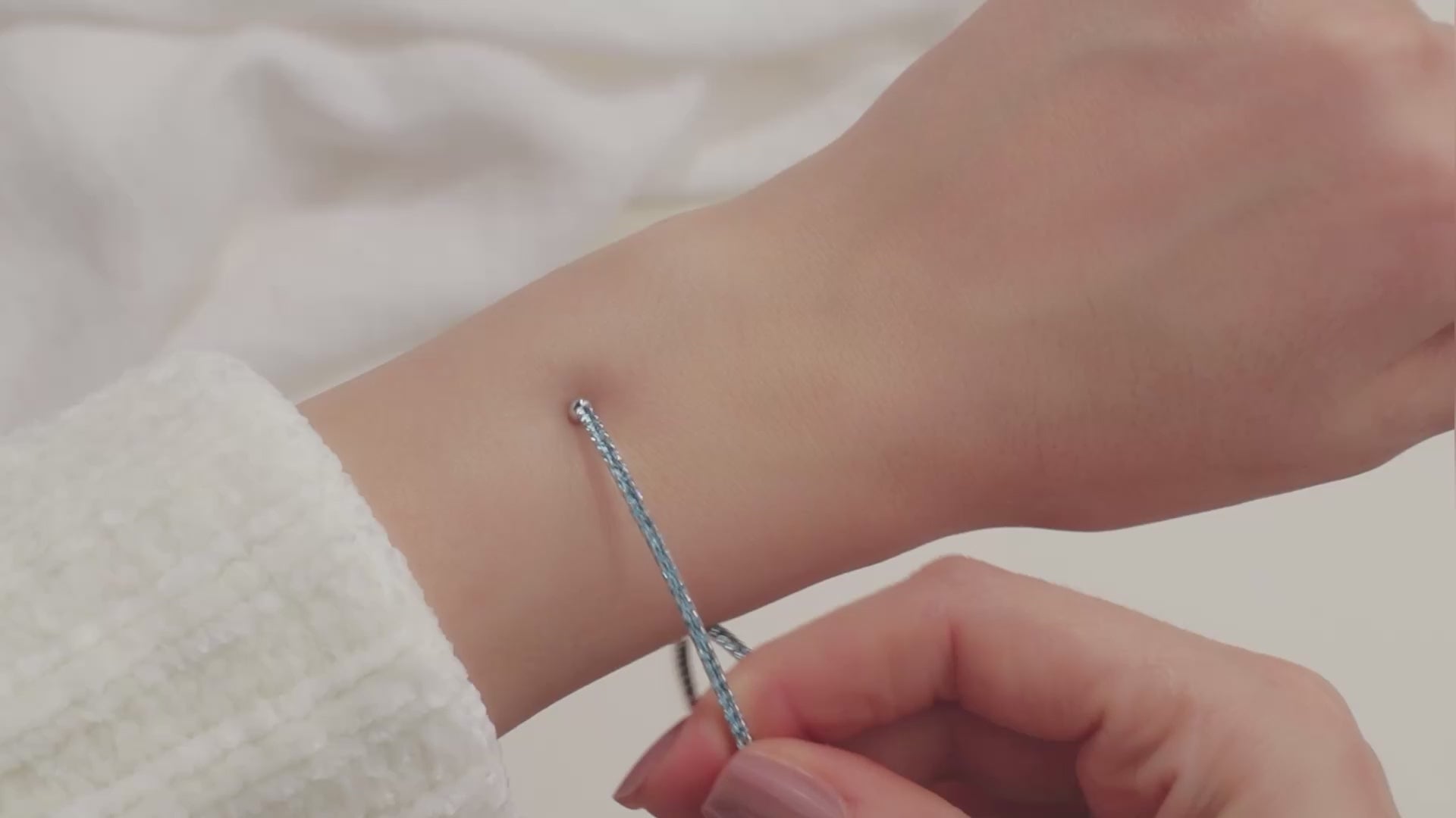 March Aquamarine Birthstone Bangle