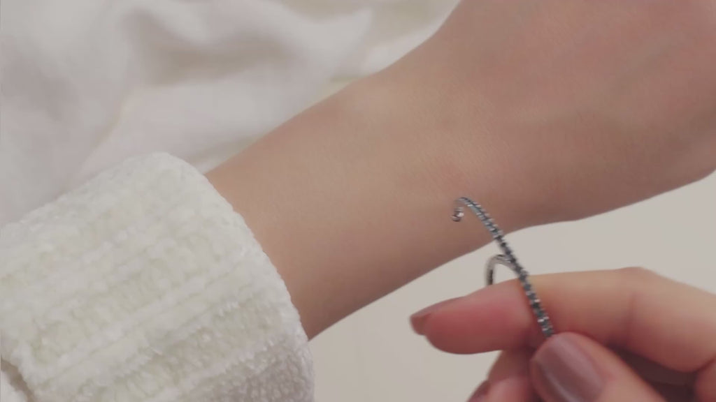 September Sapphire Birthstone Bangle