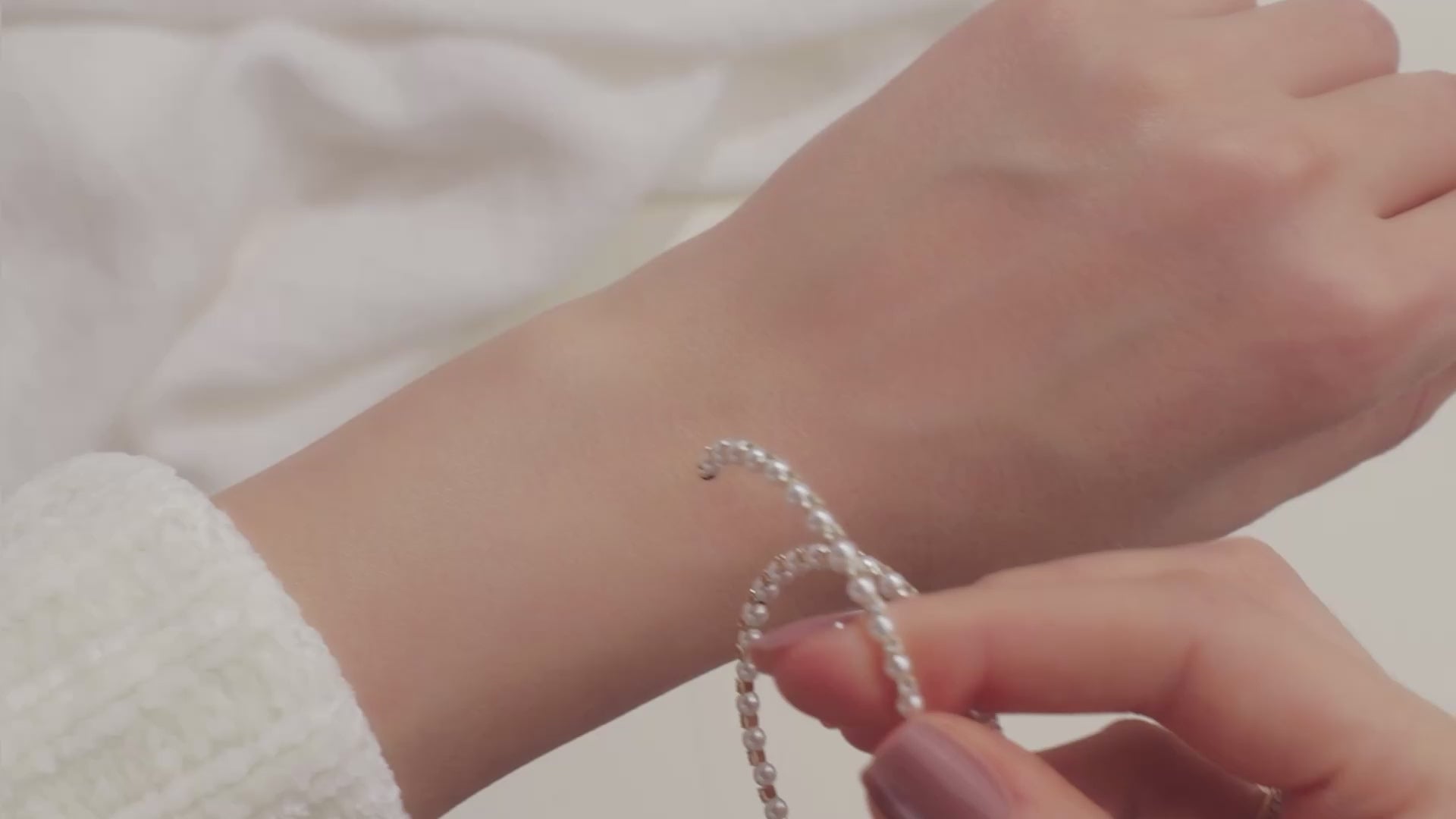 June Pearl Birthstone Bangle