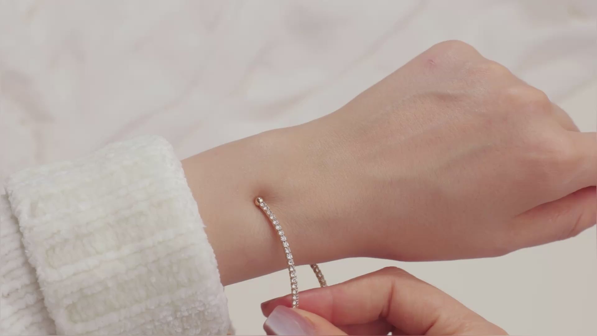 April Diamond Birthstone Bangle